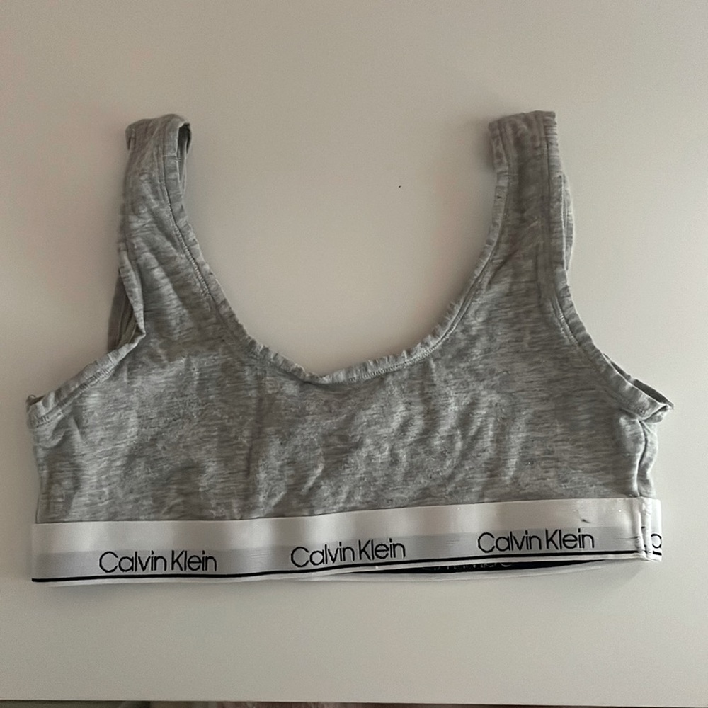 Calvin Klein grey padless bra